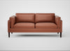 Sonno 3 Seater Sofa Leather Stonewash Light Brown 274 / Wenge Black