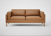Sonno 3 Seater Sofa Leather Stonewash Toffee 277 / Natural