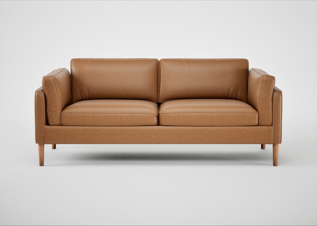 Sonno 3 Seater Sofa Leather Stonewash Toffee 277 / Natural