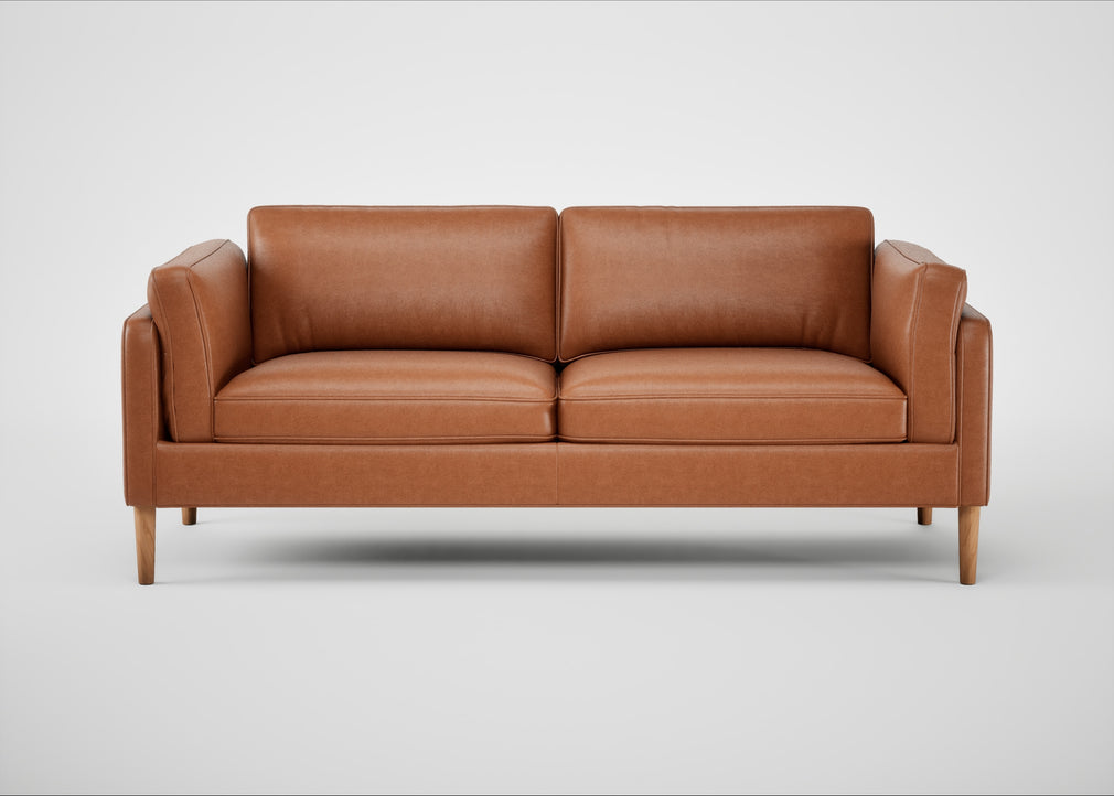 Sonno 3 Seater Sofa Linea Leather Brown 680 / Natural