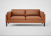 Sonno 3 Seater Sofa Linea Leather Brown 680 / Wenge Black
