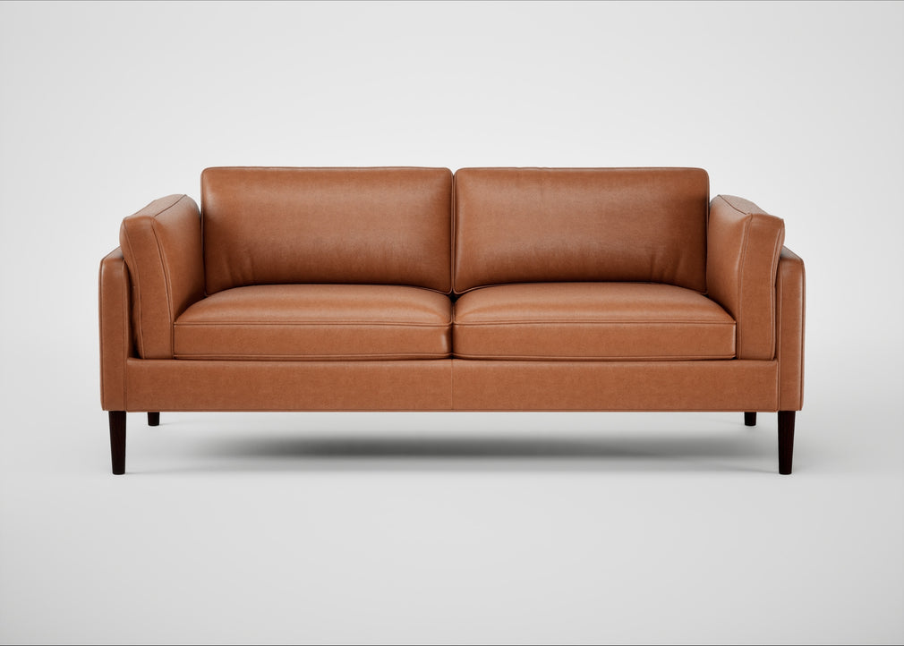 Sonno 3 Seater Sofa Linea Leather Brown 680 / Wenge Black