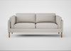 Sonno 3 Seater Sofa Linea Leather White 634 / Natural
