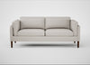 Sonno 3 Seater Sofa Linea Leather White 634 / Walnut
