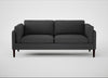 Sonno 3 Seater Sofa St Moritz Wool Grey / Wenge Black