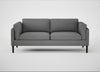 Sonno 3 Seater Sofa St Moritz Wool Light Grey / Walnut