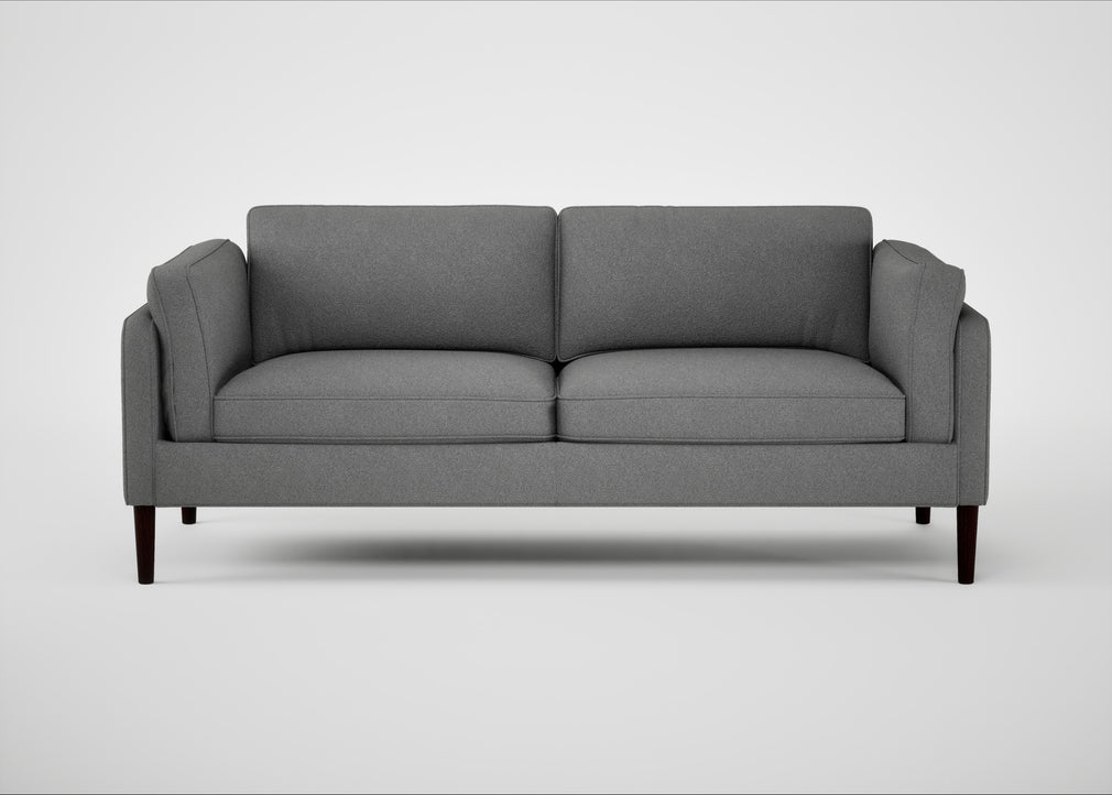 Sonno 3 Seater Sofa St Moritz Wool Light Grey / Wenge Black
