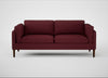 Sonno 3 Seater Sofa St Moritz Wool Red / Walnut