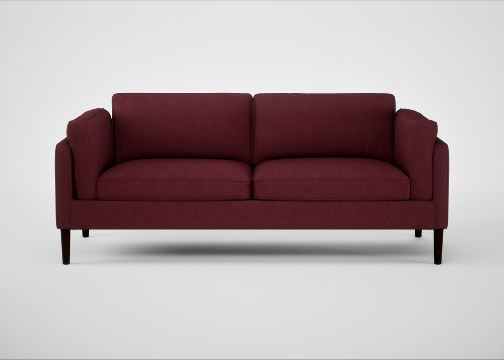 Sonno 3 Seater Sofa St Moritz Wool Red / Wenge Black