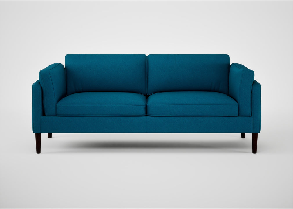 Sonno 3 Seater Sofa St Moritz Wool Teal / Wenge Black