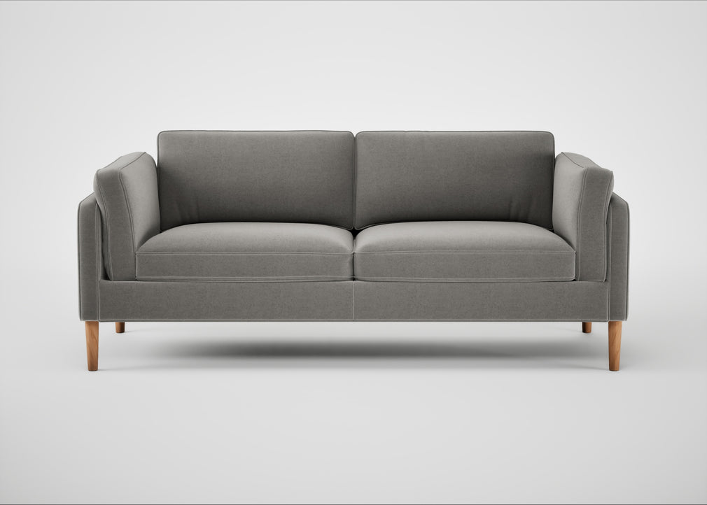 Sonno 3 Seater Sofa Nobilis Velvet Dolphin / Natural