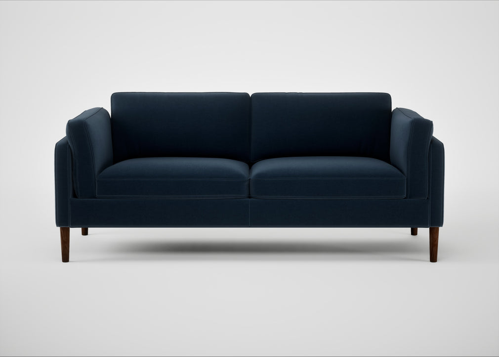 Sonno 3 Seater Sofa Nobilis Velvet Night / Walnut