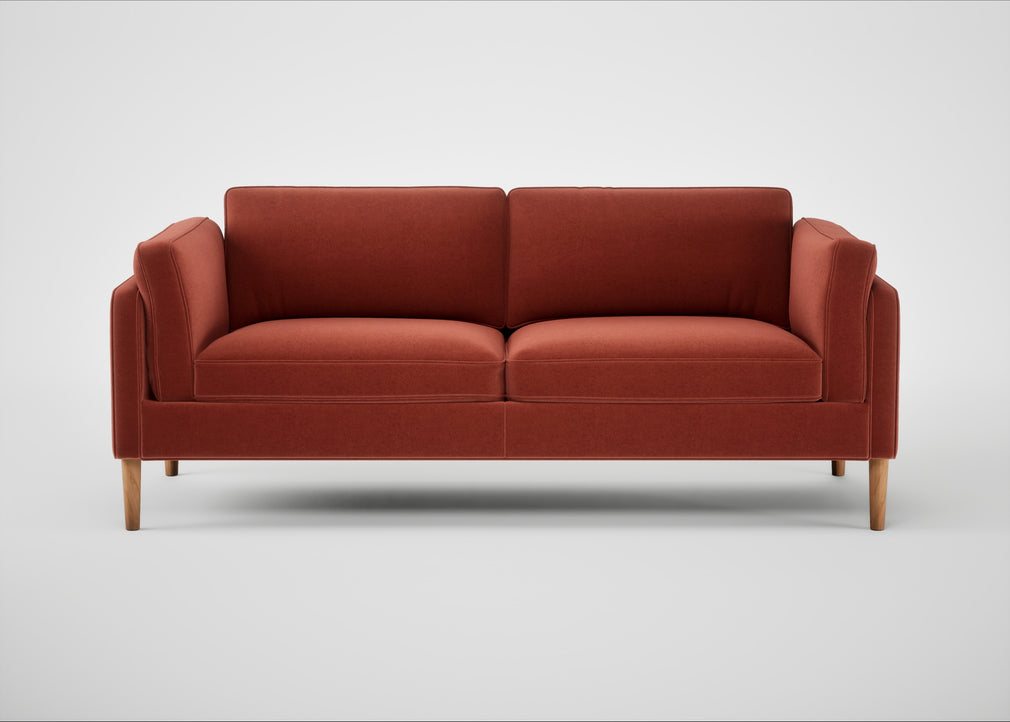 Sonno 3 Seater Sofa Nobilis Velvet Rust / Natural