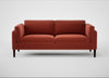 Sonno 3 Seater Sofa Nobilis Velvet Rust / Wenge Black
