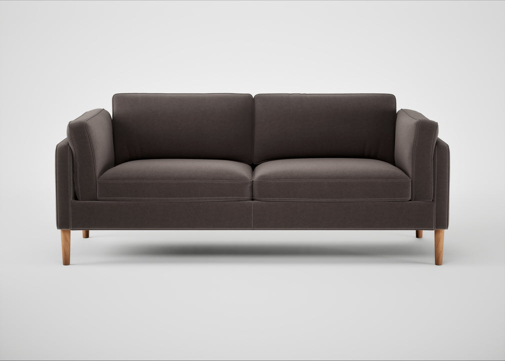 Sonno 3 Seater Sofa Nobilis Velvet Sable / Natural