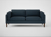 Sonno 3 Seater Sofa Siena Cotton Deep Sea / Walnut