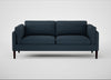 Sonno 3 Seater Sofa Siena Cotton Deep Sea / Wenge Black