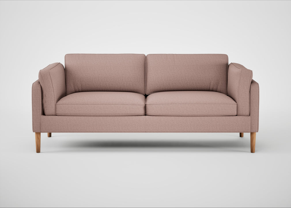 Sonno 3 Seater Sofa Siena Cotton Dusky Pink / Natural