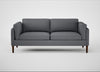 Sonno 3 Seater Sofa Siena Cotton Shale Grey / Walnut