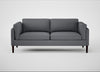 Sonno 3 Seater Sofa Siena Cotton Shale Grey / Wenge Black