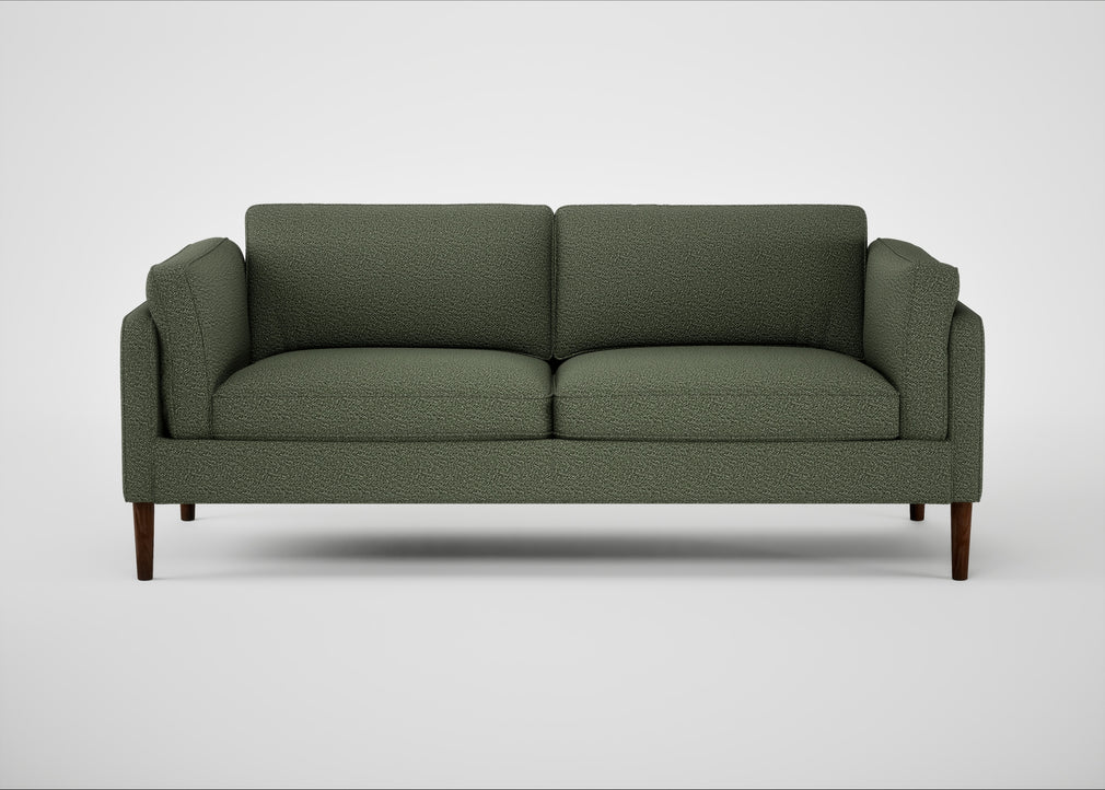 Sonno 3 Seater Sofa Loop Boucle Forest / Walnut