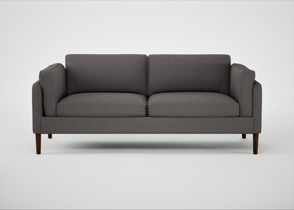 Sonno 3 Seater Sofa Loop Boucle Granite / Walnut