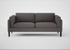Sonno 3 Seater Sofa Loop Boucle Granite / Wenge Black