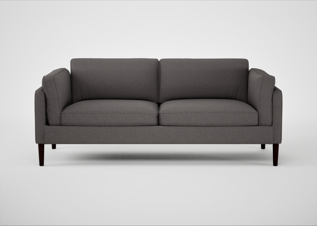 Sonno 3 Seater Sofa Loop Boucle Granite / Wenge Black