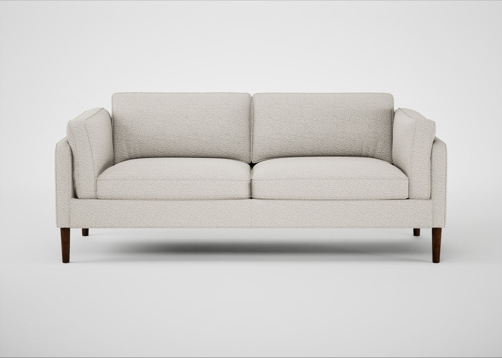 Sonno 3 Seater Sofa Loop Boucle Polar / Walnut