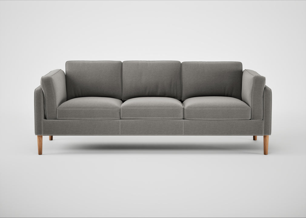 Sonno 4 Seater Sofa Nobilis Velvet Dolphin / Natural