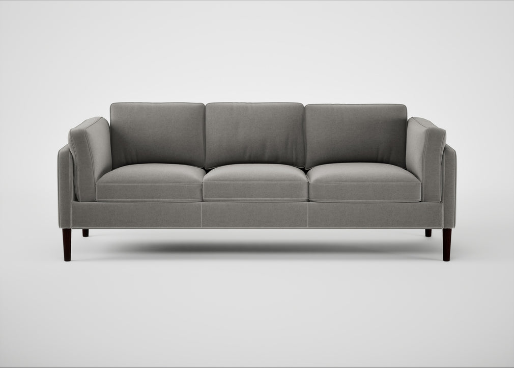 Sonno 4 Seater Sofa Nobilis Velvet Dolphin / Wenge Black