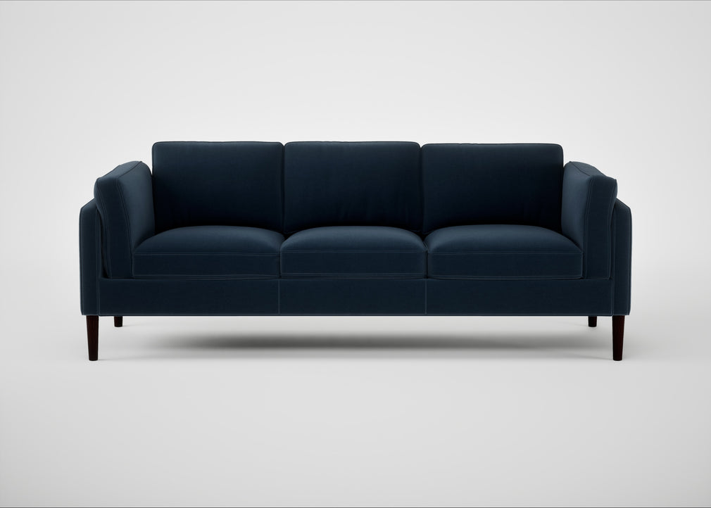 Sonno 4 Seater Sofa Nobilis Velvet Night / Wenge Black