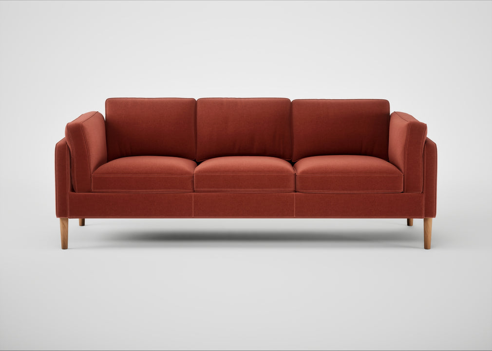 Sonno 4 Seater Sofa Nobilis Velvet Rust / Natural