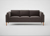Sonno 4 Seater Sofa Nobilis Velvet Sable / Natural