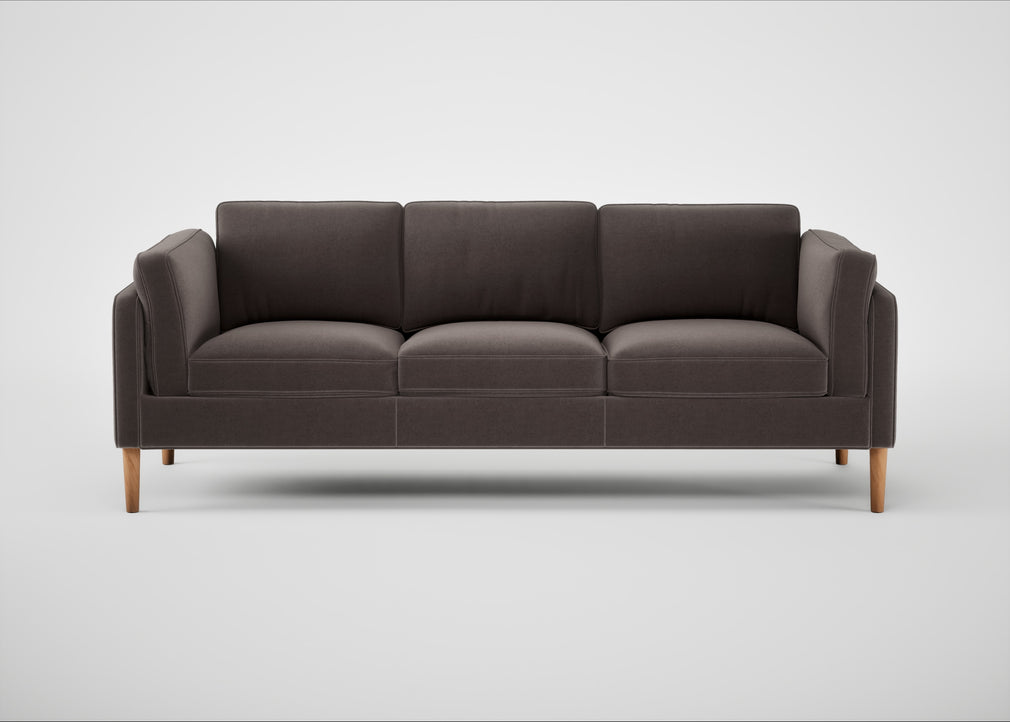 Sonno 4 Seater Sofa Nobilis Velvet Sable / Natural