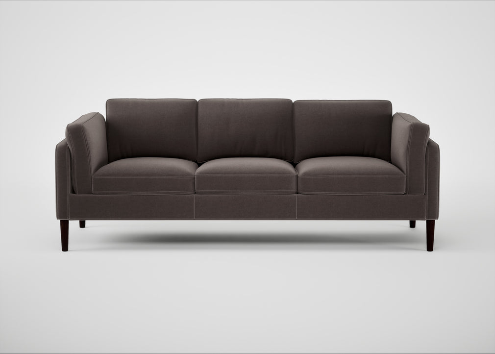 Sonno 4 Seater Sofa Nobilis Velvet Sable / Wenge Black