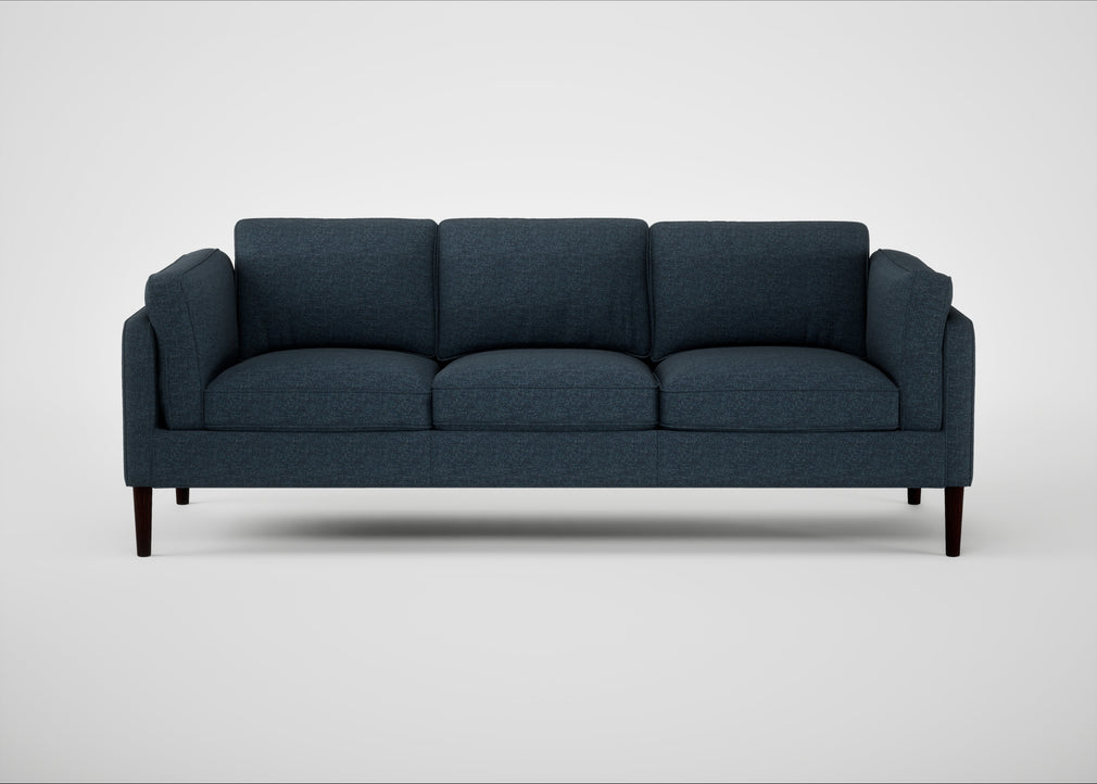 Sonno 4 Seater Sofa Siena Cotton Deep Sea / Wenge Black