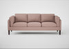 Sonno 4 Seater Sofa Siena Cotton Dusky Pink / Wenge Black