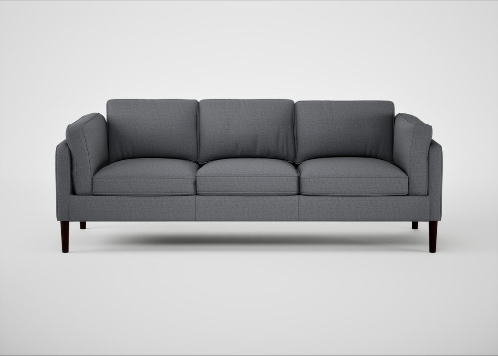 Sonno 4 Seater Sofa Siena Cotton Shale Grey / Wenge Black
