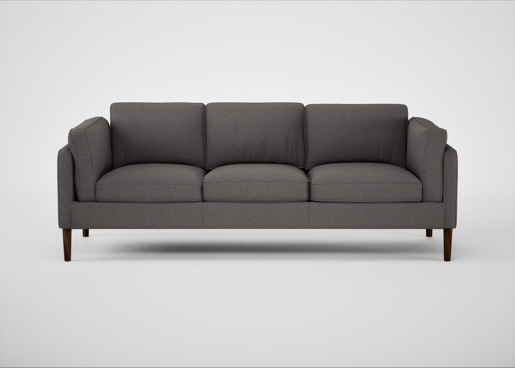 Sonno 4 Seater Sofa Loop Boucle Granite / Walnut