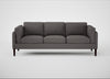 Sonno 4 Seater Sofa Loop Boucle Granite / Wenge Black