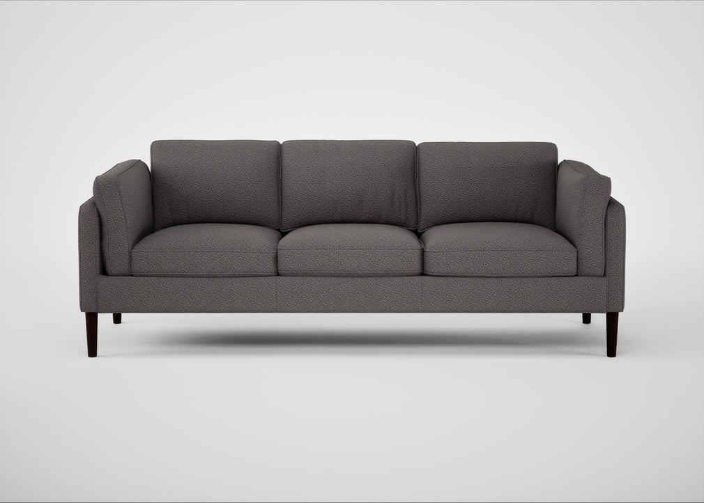 Sonno 4 Seater Sofa Loop Boucle Granite / Wenge Black