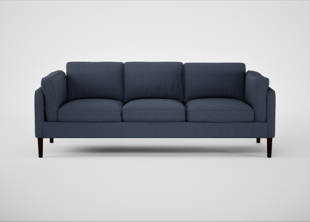Sonno 4 Seater Sofa Loop Boucle Navy / Wenge Black