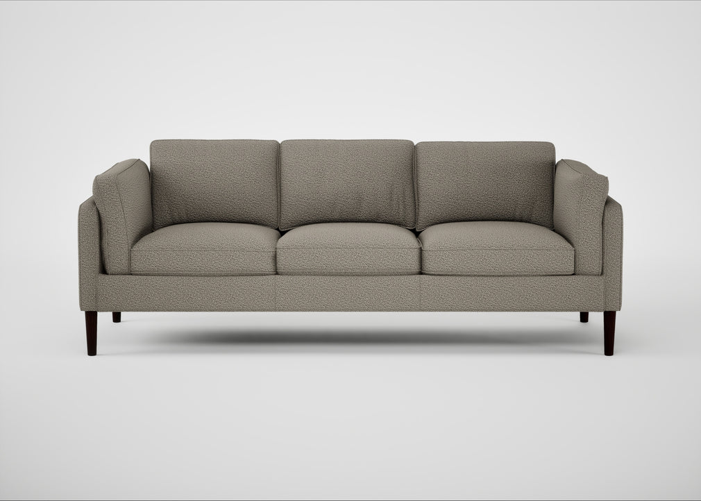 Sonno 4 Seater Sofa Loop Boucle Taupe / Wenge Black