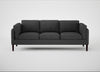 Sonno 4 Seater Sofa St Moritz Wool Grey / Wenge Black
