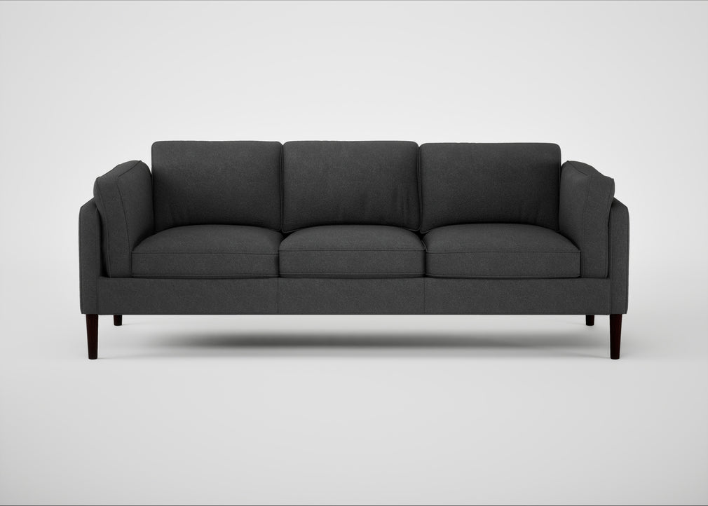 Sonno 4 Seater Sofa St Moritz Wool Grey / Wenge Black