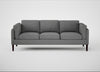 Sonno 4 Seater Sofa St Moritz Wool Light Grey / Wenge Black