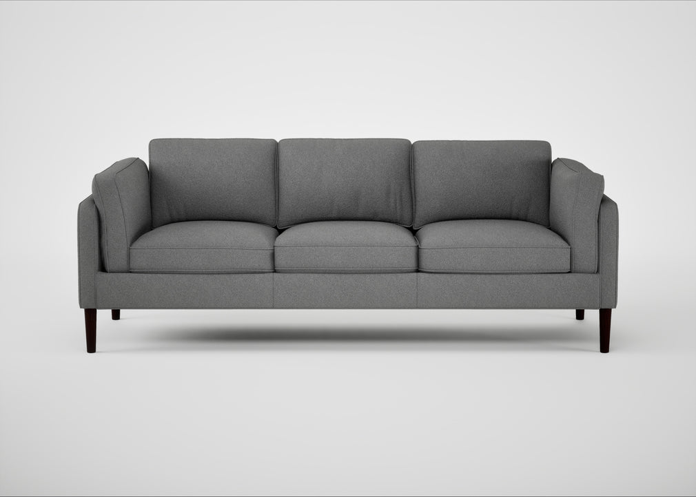 Sonno 4 Seater Sofa St Moritz Wool Light Grey / Wenge Black