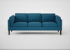 Sonno 4 Seater Sofa St Moritz Wool Blue / Walnut