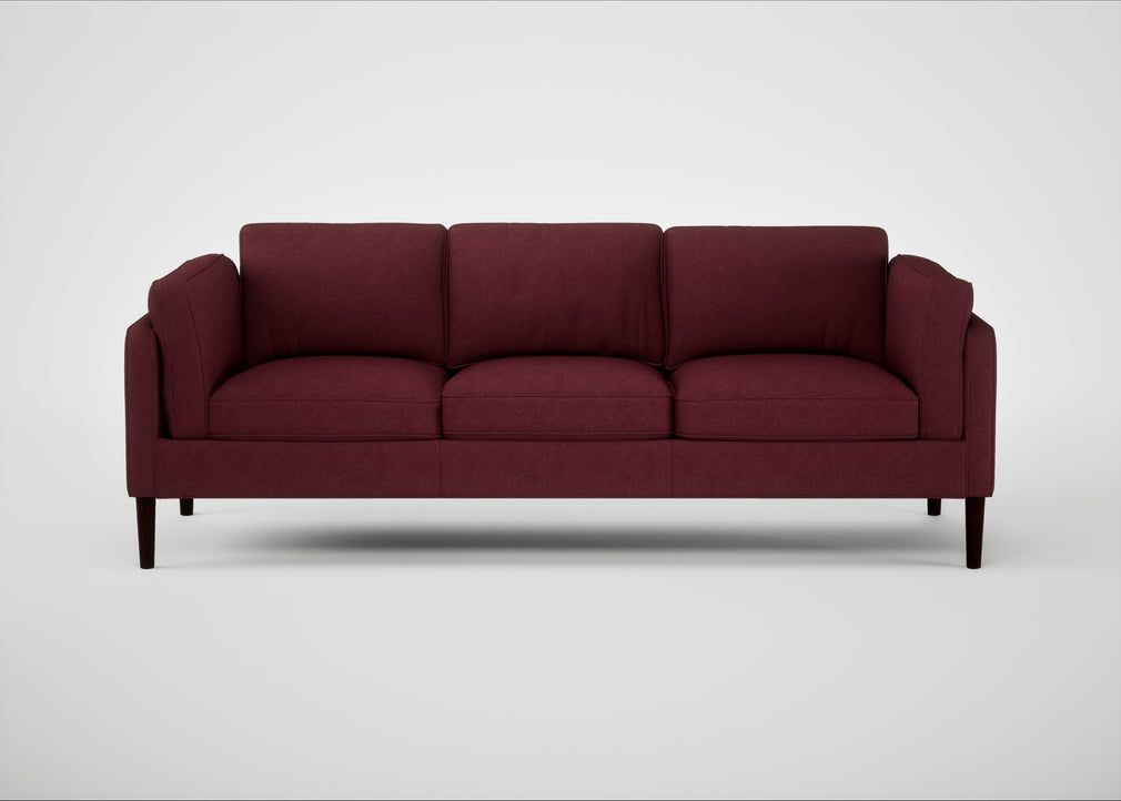 Sonno 4 Seater Sofa St Moritz Wool Red / Wenge Black